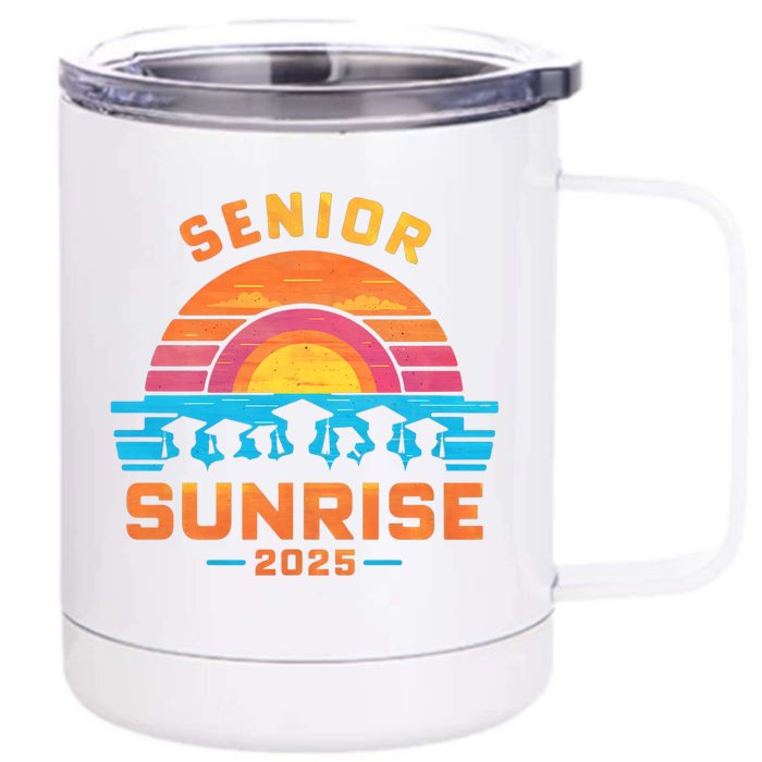 Senior Sunrise 2025 Seniors Shirts Of Class Graduation Front & Back 12oz Stainless Steel Tumbler Cup