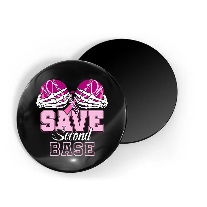 Save Second 2nd Base Baseball Breast Cancer Magnet