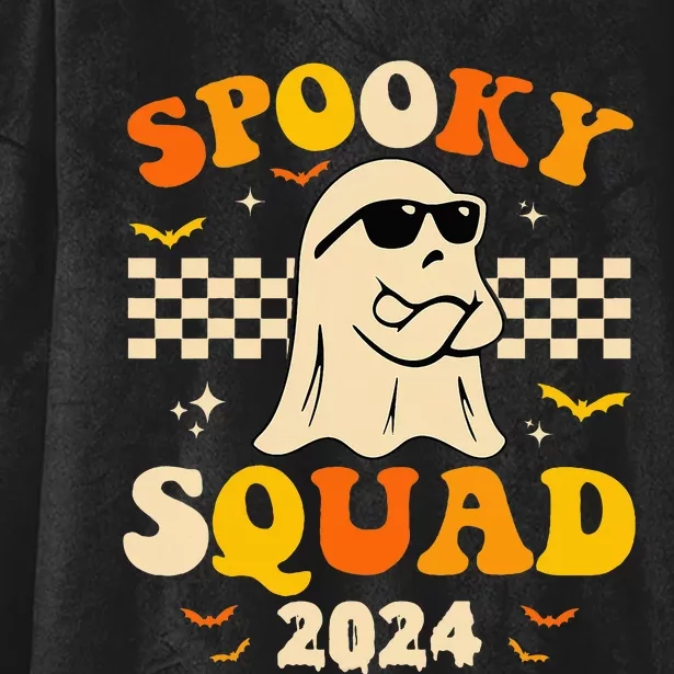 Spooky Squad 2024 Spooky Season Funny Boo Boy Girl Halloween Hooded Wearable Blanket