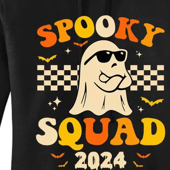 Spooky Squad 2024 Spooky Season Funny Boo Boy Girl Halloween Women's Pullover Hoodie