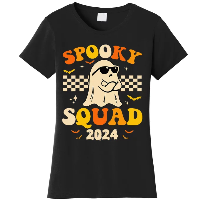 Spooky Squad 2024 Spooky Season Funny Boo Boy Girl Halloween Women's T-Shirt