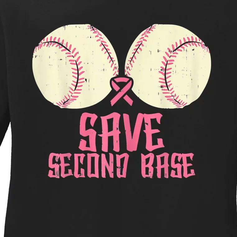 Support Save 2nd Base Breast Cancer For Women Men Classic Ladies Long Sleeve Shirt