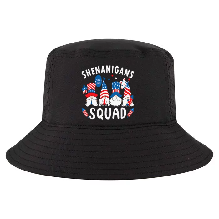 Shenanigans Squad 4th Of July Gnome American Proud Patriotic Cool Comfort Performance Bucket Hat