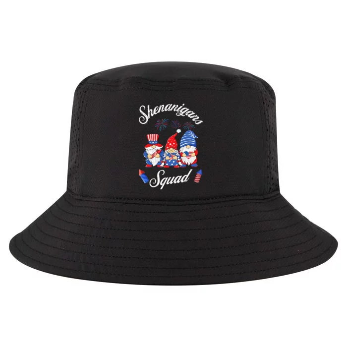 Shenanigans Squad 4th Of July Gnome American Proud Patriotic Cool Comfort Performance Bucket Hat