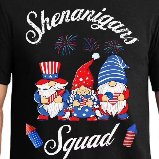 Shenanigans Squad 4th Of July Gnome American Proud Patriotic Pajama Set