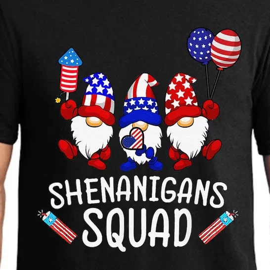 Shenanigans Squad 4th Of July Gnome American Proud Patriotic Pajama Set