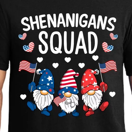 Shenanigans Squad 4th Of July Gnome Patriotic Funny Gift Pajama Set