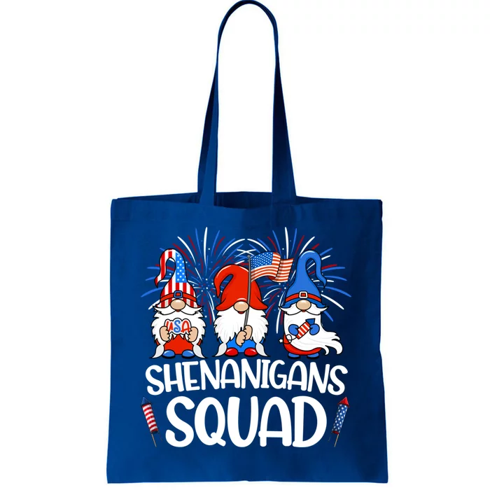 Shenanigans Squad 4th Of July Gnomes Usa Gnomies American Meaningful Gift Tote Bag