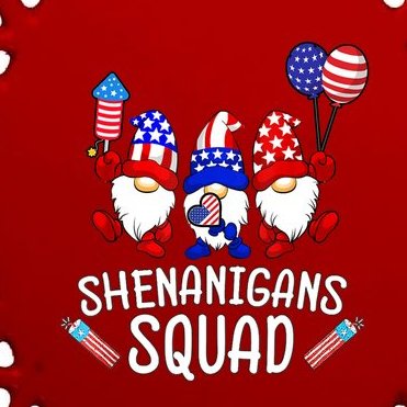Shenanigans Squad 4th Of July Gnomes USA Independence Day Oval Ornament
