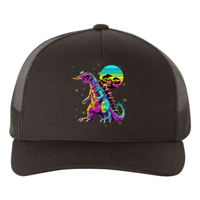 Streetwear Synthwave 80s 90s Retro Anime Snakezilla Yupoong Adult 5-Panel Trucker Hat