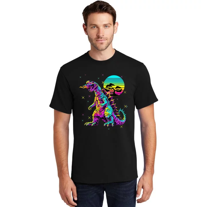 Streetwear Synthwave 80s 90s Retro Anime Snakezilla Tall T-Shirt