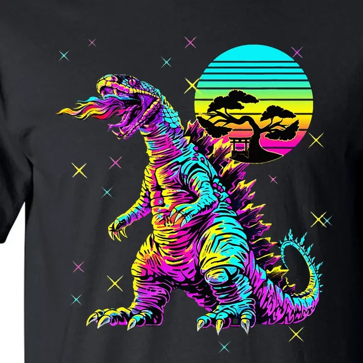 Streetwear Synthwave 80s 90s Retro Anime Snakezilla Tall T-Shirt