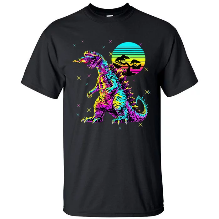 Streetwear Synthwave 80s 90s Retro Anime Snakezilla Tall T-Shirt