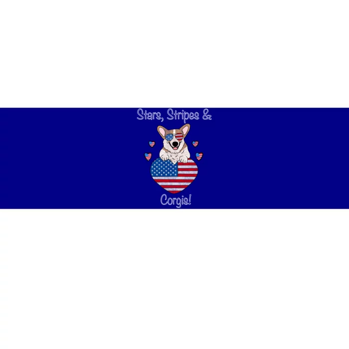 Stars Stripes And Corgis Pembroke Welsh Corgi Indian Creek Gift Bumper Sticker