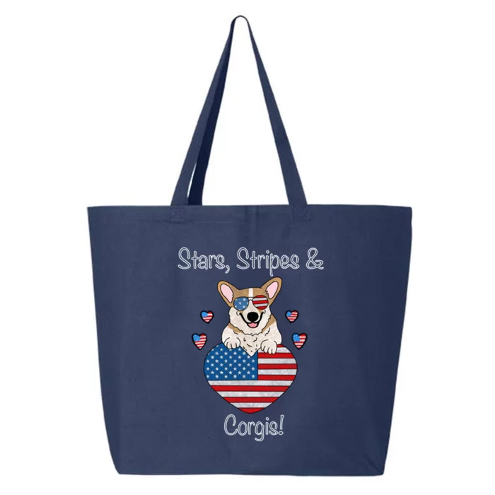 Stars Stripes And Corgis Pembroke Welsh Corgi Indian Creek Gift 25L Jumbo Tote