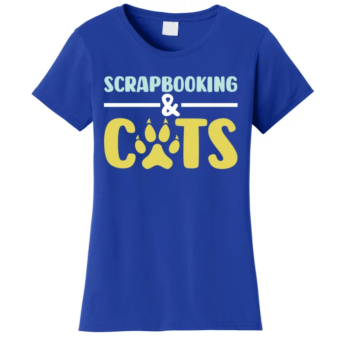 Scrapbook Scrapbooking And Cats I Do Crafts Scrapbooking Great Gift Women's T-Shirt