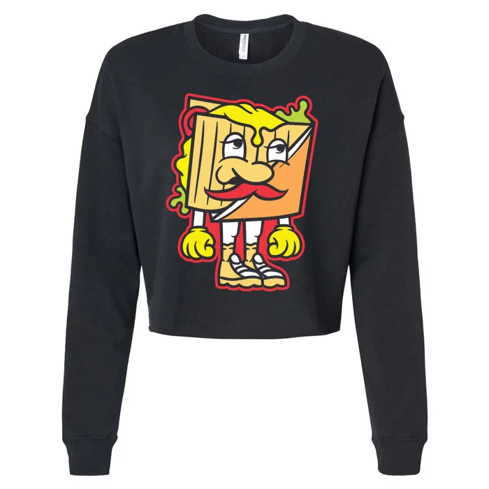 Sandwich Cropped Pullover Crew