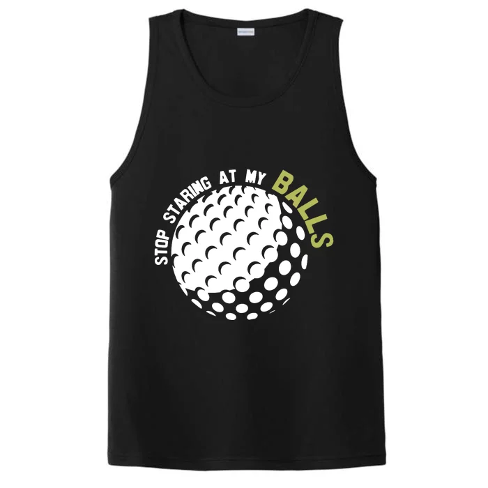 Stop Staring At My Balls Golf Performance Tank