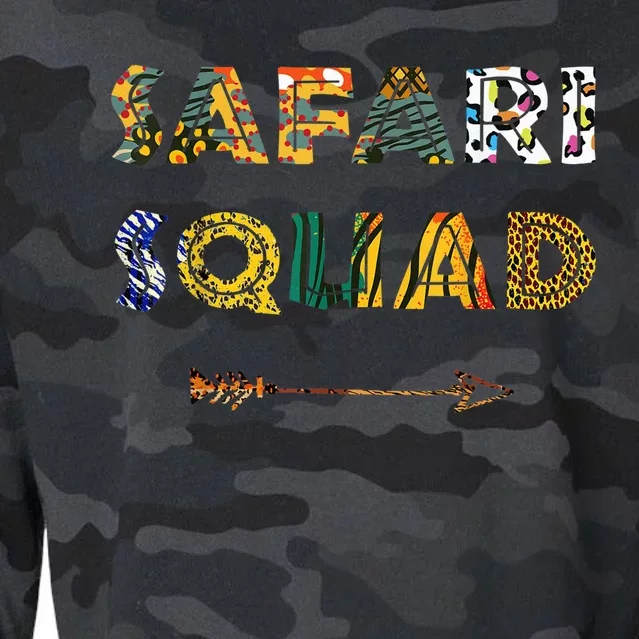 Safari Squad African Family Vacation Summer Vacay Trip Zebra Cropped Pullover Crew