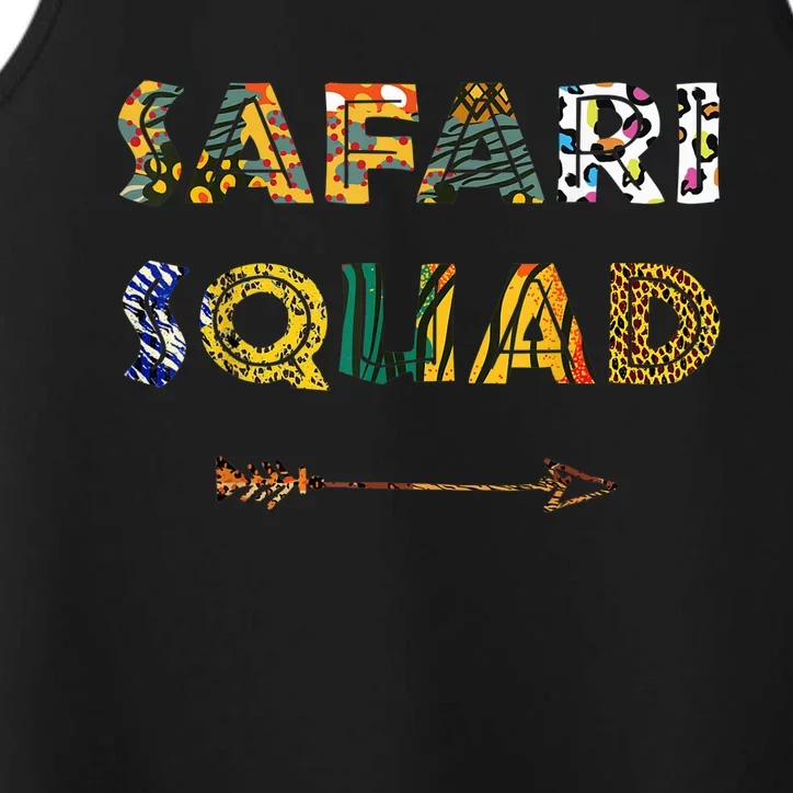 Safari Squad African Family Vacation Summer Vacay Trip Zebra Performance Tank