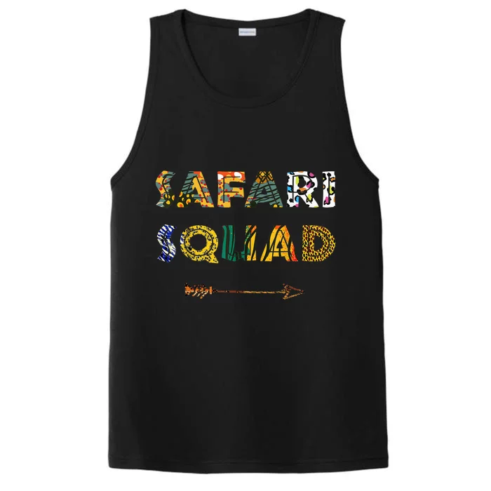 Safari Squad African Family Vacation Summer Vacay Trip Zebra Performance Tank