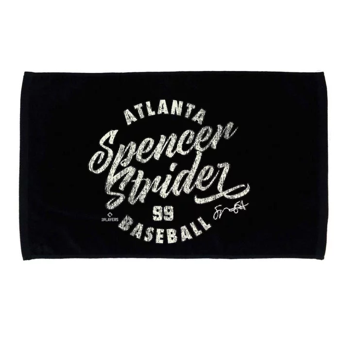 Spencer Strider Atlanta Baseball Vintage Cursive Microfiber Hand Towel