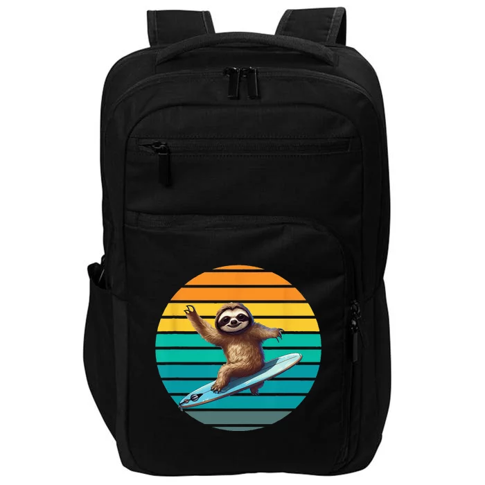 Sloth Surfing A Wave Surfing Sloth Surf Impact Tech Backpack