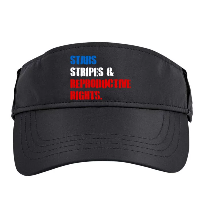 Stars Stripes And Reproductive Rights Feminist Pro Roe Choice 1973 Adult Drive Performance Visor