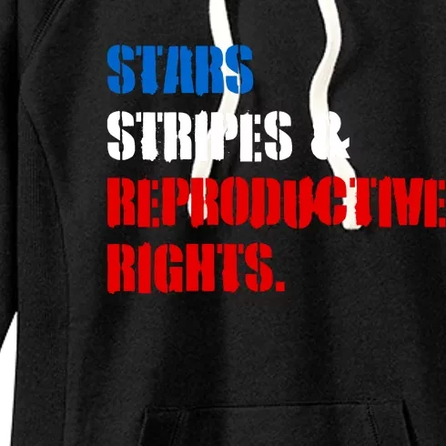 Stars Stripes And Reproductive Rights Feminist Pro Roe Choice 1973 Women's Fleece Hoodie