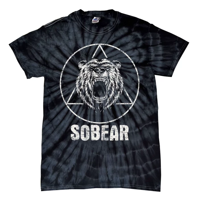 Sobear Sobriety Anniversary Sober Aa Na Recovery Tie-Dye T-Shirt