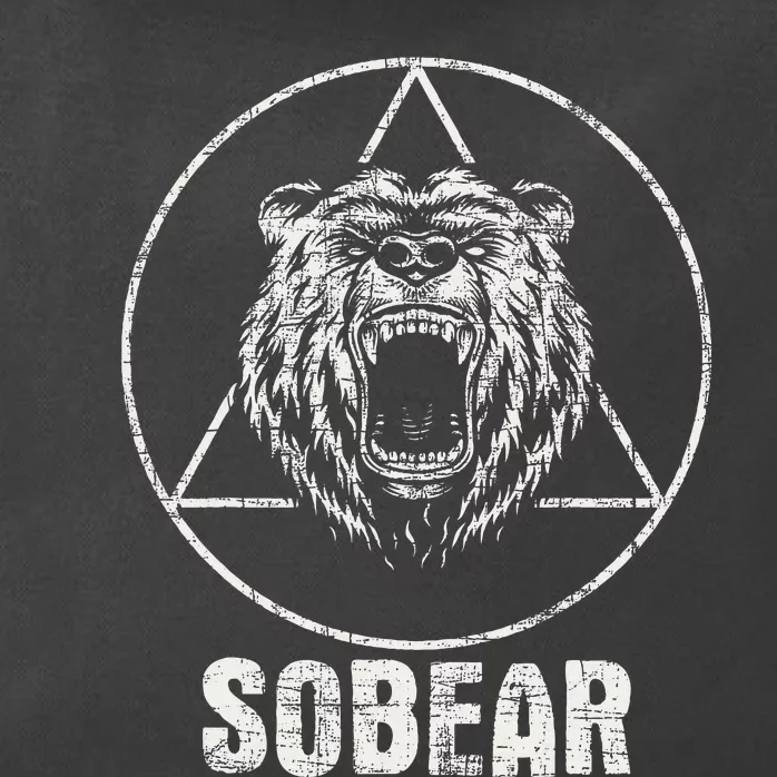 Sobear Sobriety Anniversary Sober Aa Na Recovery Zip Tote Bag