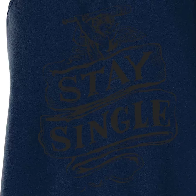 Stay Single Anti Valentine's Day Women's Racerback Tank