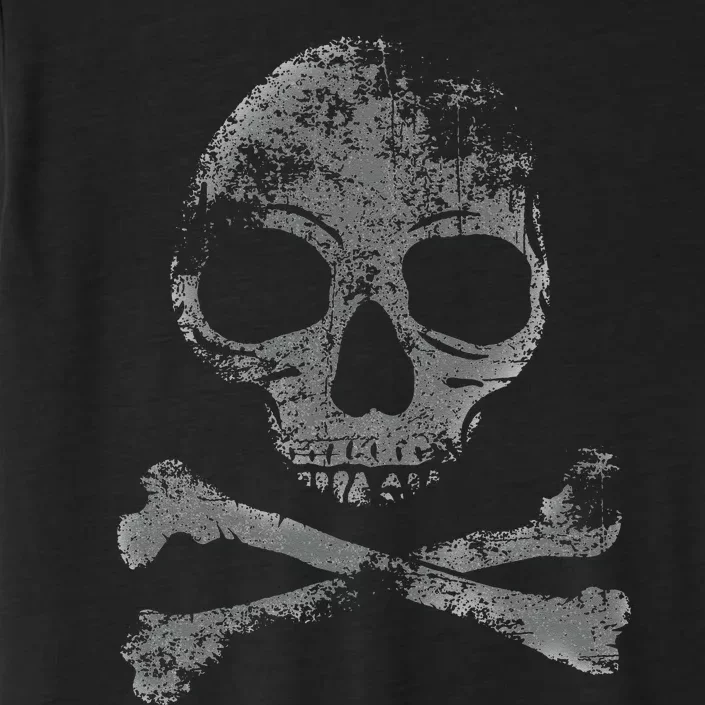 Scary Skull And Crossbones Grunge Style Gothic Creepy Spooky ChromaSoft Performance T-Shirt