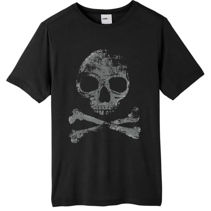 Scary Skull And Crossbones Grunge Style Gothic Creepy Spooky ChromaSoft Performance T-Shirt