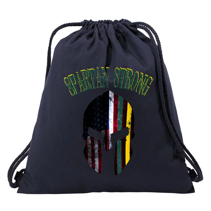 Spartan Strong American Spartans Rise Strong Drawstring Bag