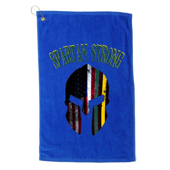 Spartan Strong American Spartans Rise Strong Platinum Collection Golf Towel