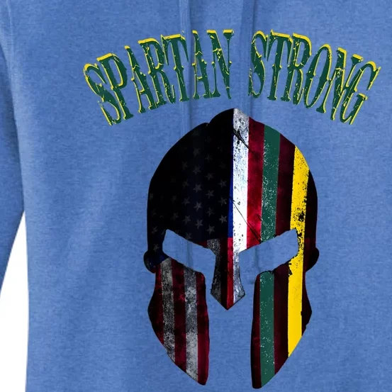 Spartan Strong American Spartans Rise Strong Women's Pullover Hoodie