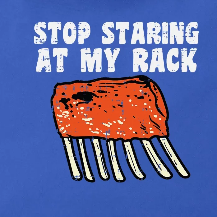 Stop Staring At My Rack Bbq Ribs Barbecue Grill Zip Tote Bag