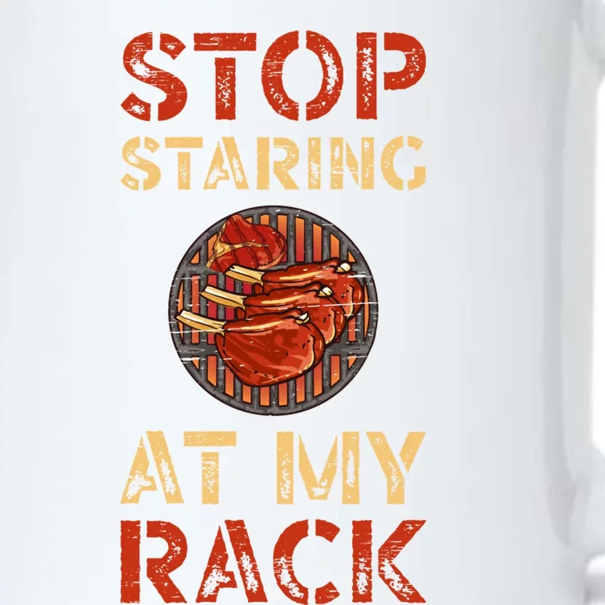 Stop Staring At My Rack Barbecue Grill Griller Grillfather Gift Black Color Changing Mug