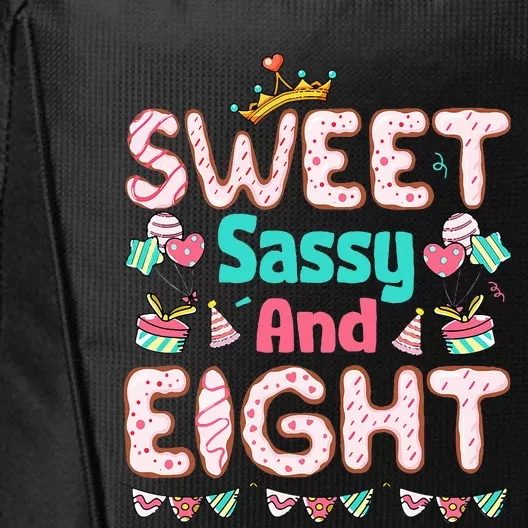 Sweet Sassy And Eight Birthday 8 Year Old City Backpack