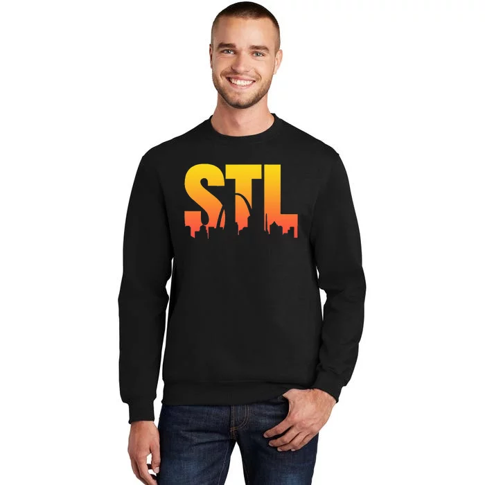 STL Skyline Art St. Louis Arch Missouri Souvenir Sweatshirt