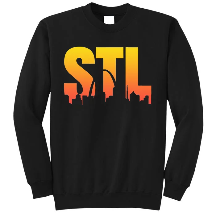 STL Skyline Art St. Louis Arch Missouri Souvenir Sweatshirt