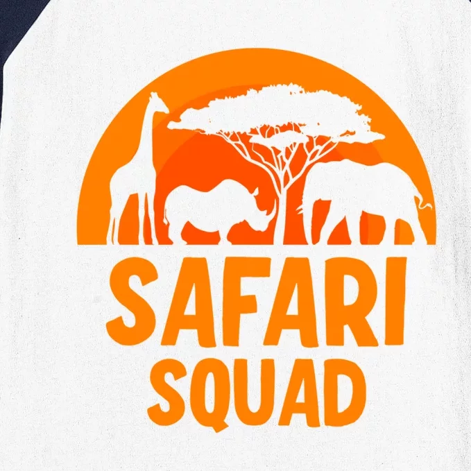 Safari Squad Africa Family Trip Gift Baseball Sleeve Shirt