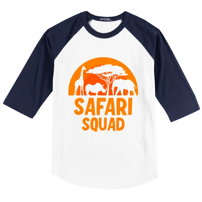 Safari Squad Africa Family Trip Gift Baseball Sleeve Shirt