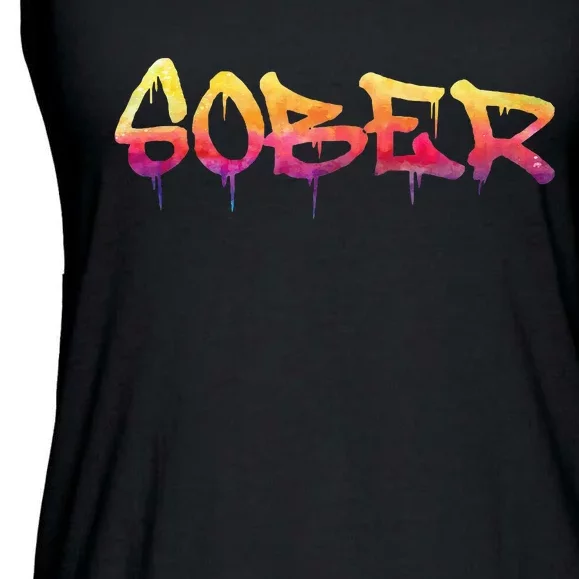 Sober Sobriety Anniversary Recovery Sober Aa Na Ladies Essential Flowy Tank