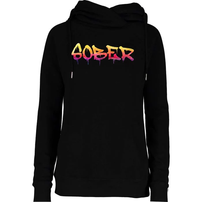 Sober Sobriety Anniversary Recovery Sober Aa Na Womens Funnel Neck Pullover Hood