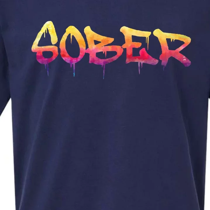 Sober Sobriety Anniversary Recovery Sober Aa Na Sueded Cloud Jersey T-Shirt