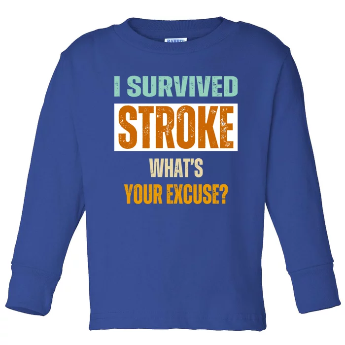 Survivor Stroke Awareness For Dad Mom 2024 Loved Ones Gift Toddler Long Sleeve Shirt