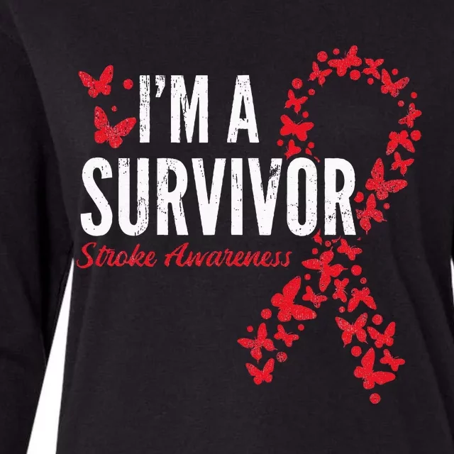 Survivor Stroke Awareness Stroke Survivor Womens Cotton Relaxed Long Sleeve T-Shirt