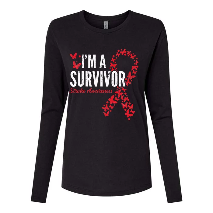 Survivor Stroke Awareness Stroke Survivor Womens Cotton Relaxed Long Sleeve T-Shirt